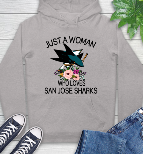NHL Just A Woman Who Loves San Jose Sharks Hockey Sports Hoodie 10
