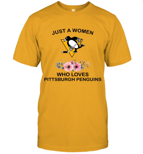 NHL Just A Woman Who Loves Pittsburgh Peguins Hockey Sports Unisex Jersey Tee