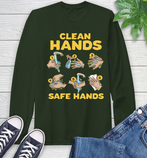 Nurse Shirt Washing Clean Hands Safe Hand Hygiene Wash Save T Shirt Long Sleeve T-Shirt 6
