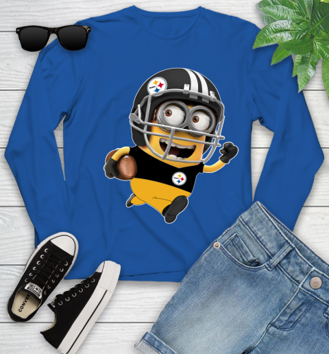 NFL Pittsburgh Steelers Minions Disney Football Sports Youth Long Sleeve 9