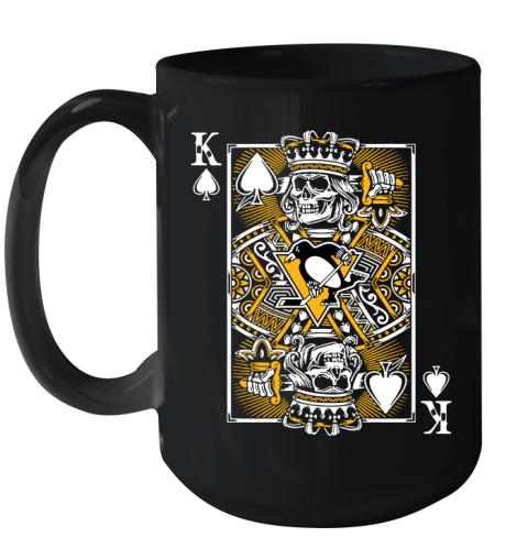Pittsburgh Penguins NHL Hockey The King Of Spades Death Cards Shirt Ceramic Mug 15oz