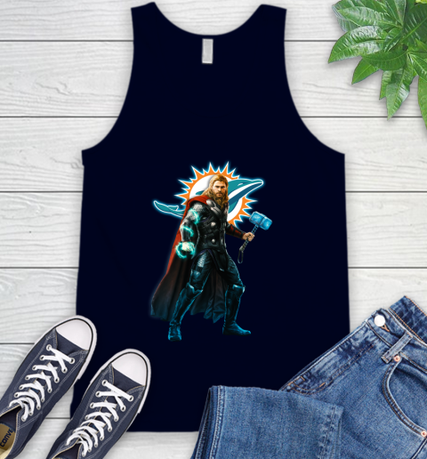 NFL Thor Avengers Endgame Football Miami Dolphins Tank Top 3