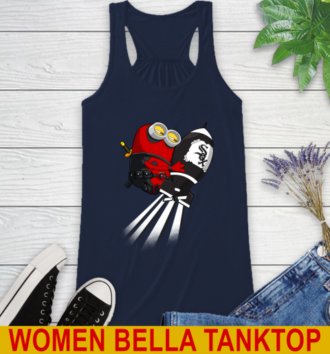 MLB Baseball Chicago White Sox Deadpool Minion Marvel Shirt Racerback Tank 9