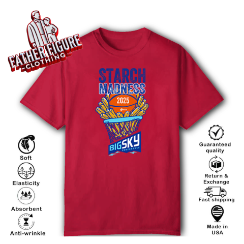 8mr0 starch madness big sky conference 2025 classic t shirt 2 front red
