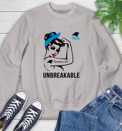 NFL Carolina Panthers Girl Unbreakable Football Sports Sweatshirt 9
