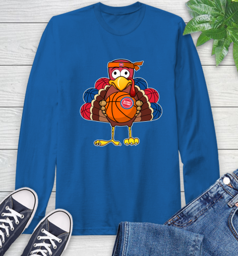 Detroit Pistons Turkey thanksgiving day Long Sleeve T-Shirt 9