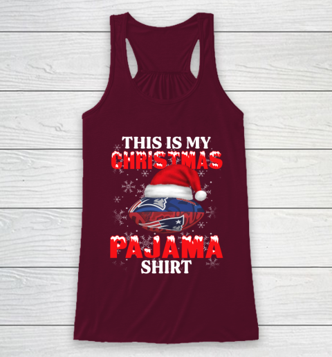 New England Patriots This Is My Christmas Pajama Shirt NFL Racerback Tank 2