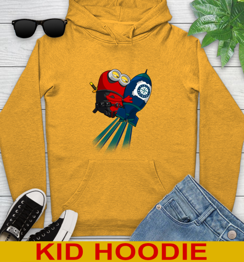 MLB Baseball Seattle Mariners Deadpool Minion Marvel Shirt Youth Hoodie 2