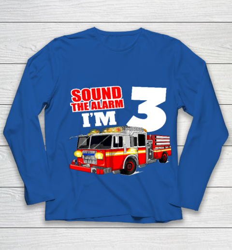Kids Fire Truck 3rd Birthday T Shirt Boy Firefighter 3 Years Old Youth Long Sleeve 7