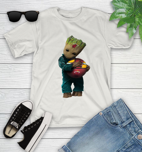 NBA Groot Guardians Of The Galaxy Basketball Sports Miami Heat Youth T-Shirt 12