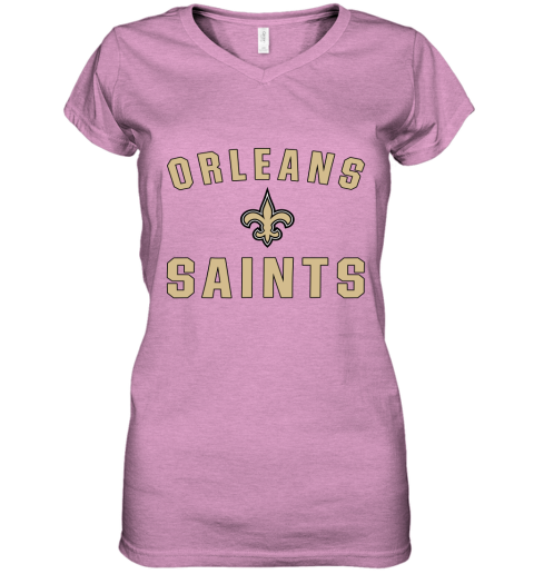Orleans Saints NFL Pro Line By Fanatics Branded Gray Victory Women's V-Neck T-Shirt