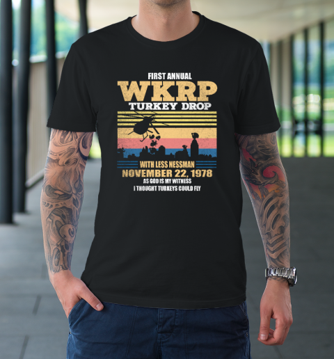 First Annual WKRP Thanksgiving Day Turkey Drop November 22 1978 Vintage T-Shirt