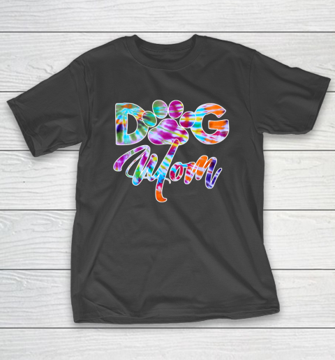 Dog Mom Shirt Tie Dye Dog Mom Apparel for Women Dog Lover Gifts Paw T-Shirt