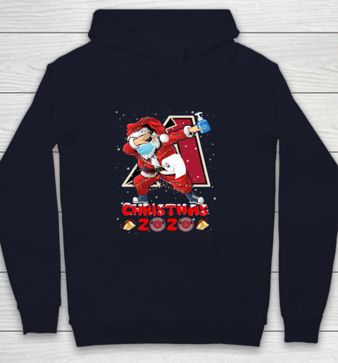 Arizona Diamondbacks Funny Santa Claus Dabbing Christmas 2020 MLB Youth Hoodie 2