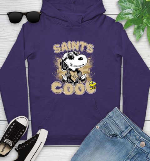 NFL Football New Orleans Saints Cool Snoopy Shirt Youth Hoodie 5