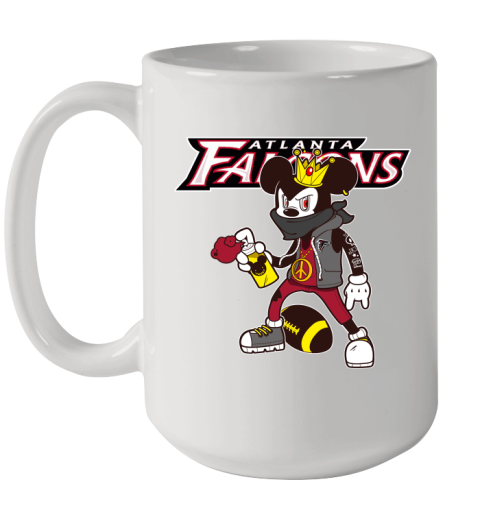 Atlanta Falcons NFL Football Mickey Peace Sign Sports Ceramic Mug 15oz