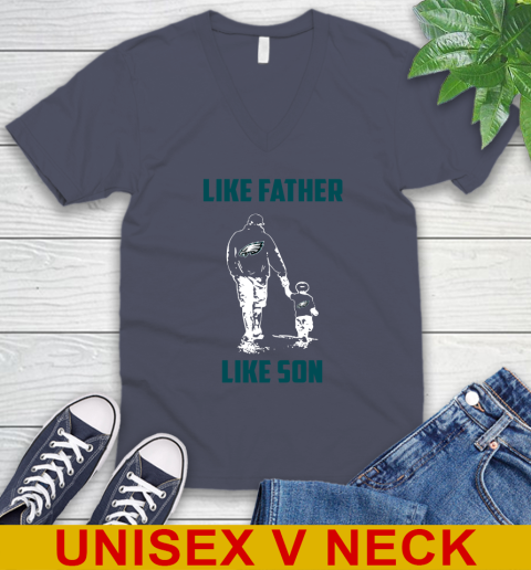 Philadelphia Eagles NFL Football Like Father Like Son Sports V-Neck T-Shirt 8 Philadelphia Eagles NFL Football Like Father Like Son Sports V-Neck T-Shirt - Image 8