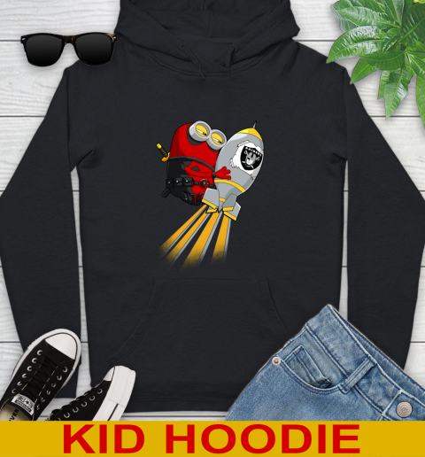 NFL Football Oakland Raiders Deadpool Minion Marvel Shirt Youth Hoodie
