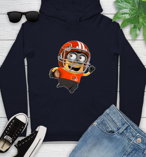 NFL Cleveland Browns Minions Disney Football Sports Youth Hoodie 4