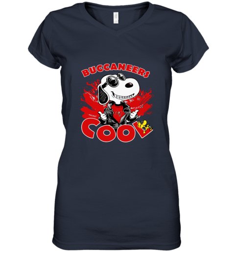dsaf tampa bay buccaneers snoopy joe cool were awesome shirt women v neck t shirt 39 front navy