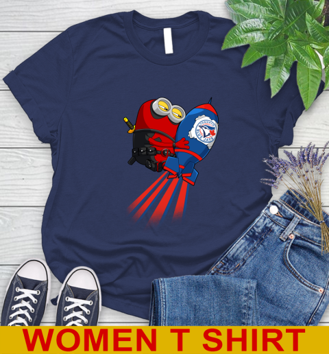 MLB Baseball Toronto Blue Jays Deadpool Minion Marvel Shirt Women's T-Shirt 12