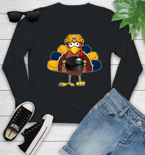 Buffalo Sabres Turkey Thanksgiving Day Youth Long Sleeve 2