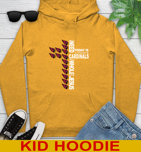 NFL All I Need Today Is A Little Bit Of Arizona Cardinals Shirt Youth Hoodie 2