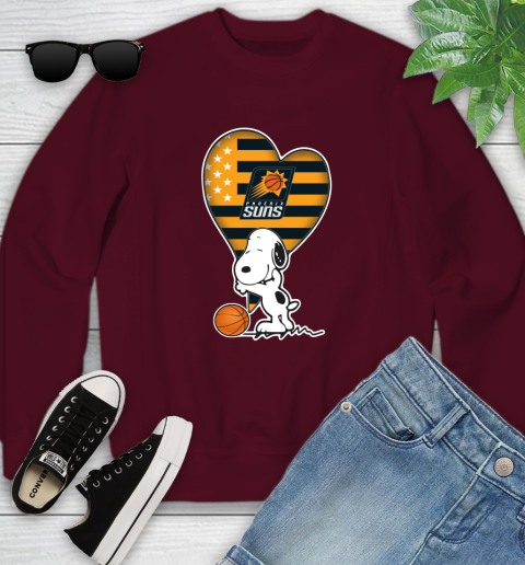 Phoenix Suns NBA Basketball The Peanuts Movie Adorable Snoopy Youth Sweatshirt 6 Phoenix Suns NBA Basketball The Peanuts Movie Adorable Snoopy Youth Sweatshirt - Image 6