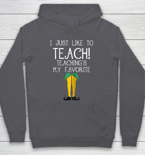 Cute TEACHER ELF Christmas T Shirt I Just Like to Hoodie 4