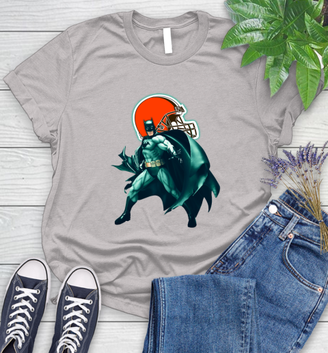 NFL Batman Football Sports Cleveland Browns Women's T-Shirt 10