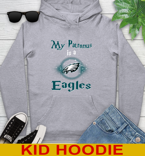 NFL Football Harry Potter My Patronus Is A Philadelphia Eagles Youth Hoodie 6