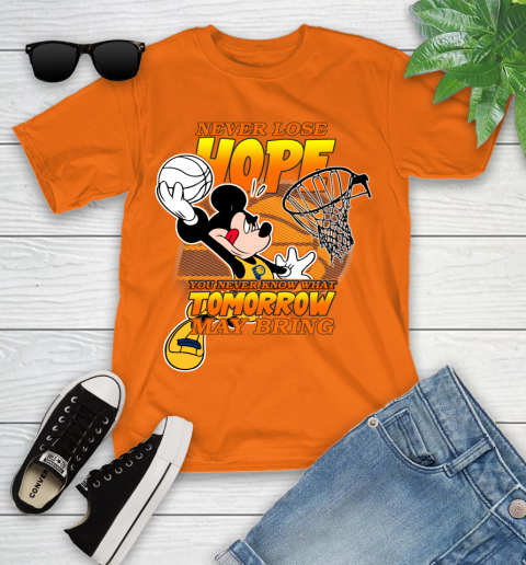 Indiana Pacers NBA Basketball Mickey Disney Never Lose Hope Youth T-Shirt 9