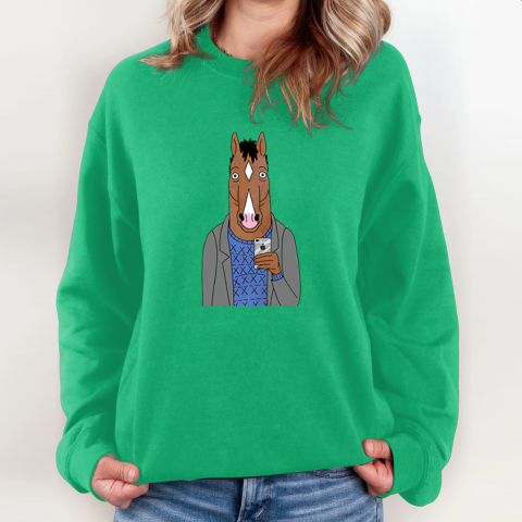 Bojack Horseman Sweatshirt fkhr bojack horseman sweatshirt 35 front irish green