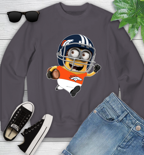 NFL Denver Broncos Minions Disney Football Sports Youth Sweatshirt 6