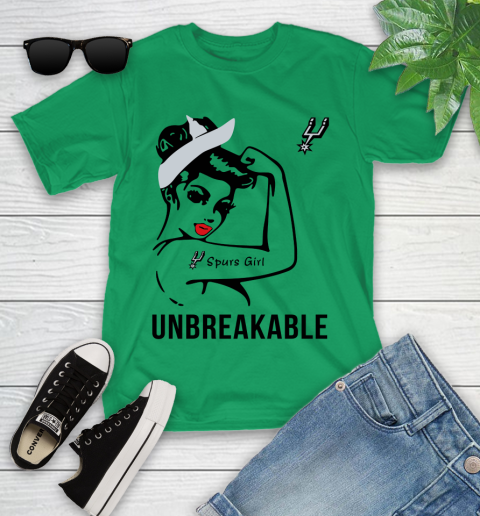 NBA San Antonio Spurs Girl Unbreakable Basketball Sports Youth T-Shirt 3