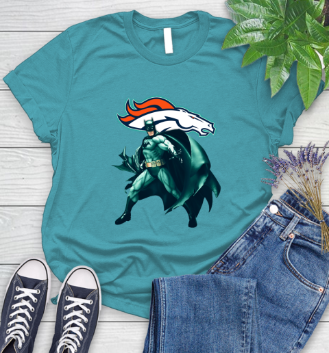 NFL Batman Football Sports Denver Broncos Women's T-Shirt 12