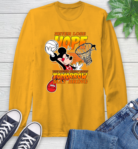 Chicago Bulls NBA Basketball Mickey Disney Never Lose Hope Long Sleeve T-Shirt 2