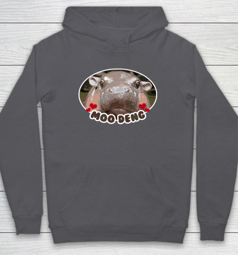 Moo Deng Bouncy Pig in Thai Picture The Cute Baby Hippo Hoodie 4