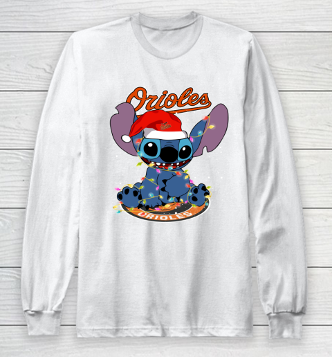 Baltimore Orioles MLB noel stitch Baseball Christmas Long Sleeve T-Shirt