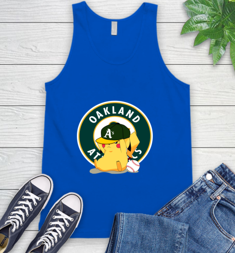 MLB Pikachu Baseball Sports Oakland Athletics Tank Top 5