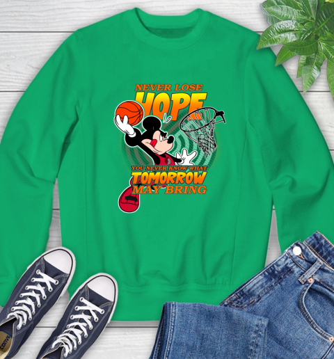 Portland Trail Blazers NBA Basketball Mickey Disney Never Lose Hope Sweatshirt 7