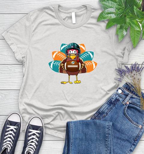 Miami Dolphins Turkey Thanksgiving Day Women's T-Shirt