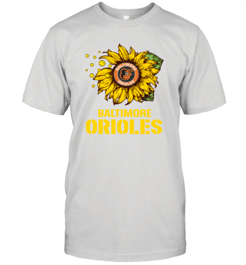 Baltimore Orioles Sunflower MLB Baseball Unisex Jersey Tee