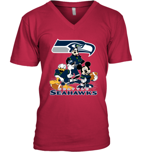 NFL Seattle Seahawks Mickey Mouse Donald Duck Goofy Football T Shirt -  Rookbrand