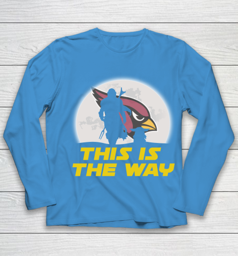 Arizona Cardinals NFL Football Star Wars Yoda And Mandalorian This Is The Way Youth Long Sleeve 5