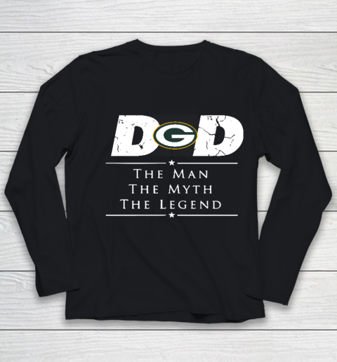 Green Bay Packers NFL Football Dad The Man The Myth The Legend Youth Long Sleeve