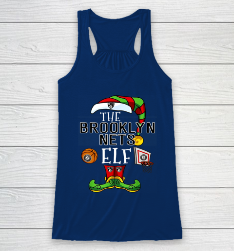 Brooklyn Nets Christmas ELF Funny NBA Racerback Tank 6