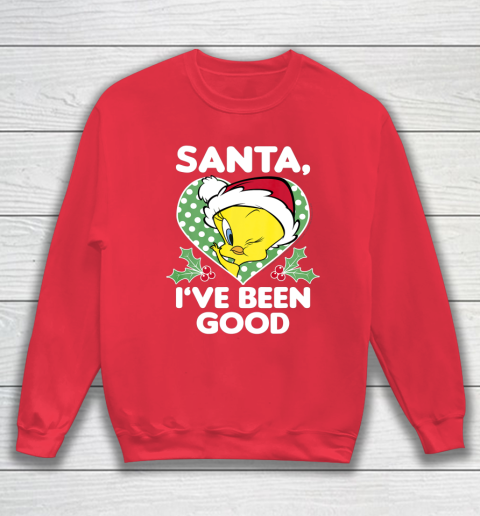 Looney Tunes Christmas Tweety Bird Santa I ve Been Good Sweatshirt 7