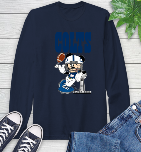 NFL Indianapolis Colts Mickey Mouse Disney Super Bowl Football T Shirt Long Sleeve T-Shirt 4