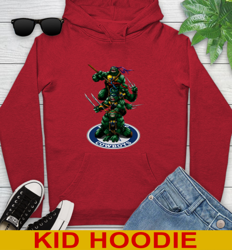 NFL Football Dallas Cowboys Teenage Mutant Ninja Turtles Shirt Youth Hoodie 11